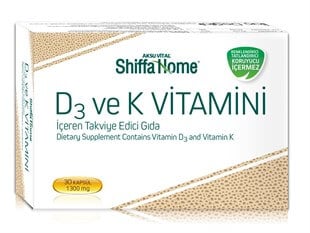 Aksu Vital Shiffa Home D3 ve K Vitamini 1300mg 30 Kapsül