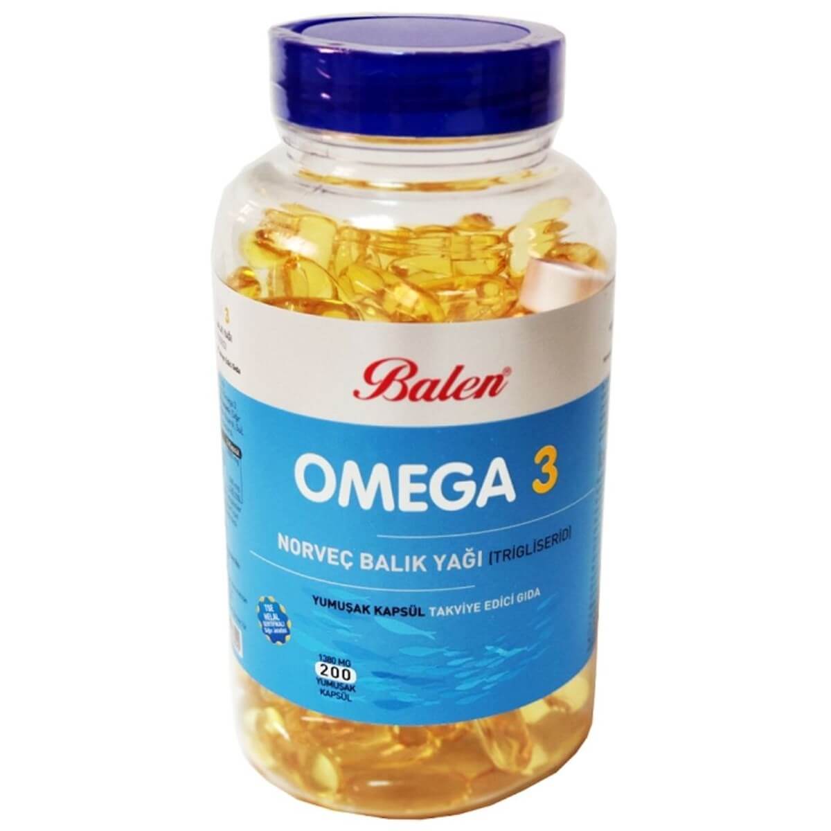 Balen Omega 3 Norveç Balık Yağı Trigliserid 200 Kapsül X 1380 mg