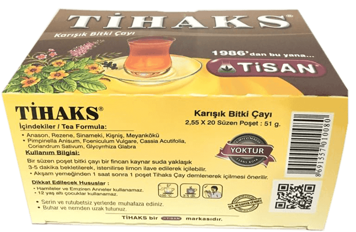 Tisan Tihaks (Tilaks) Karışık Bitki Çayı 20 Süzen Poşet